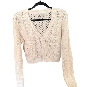 Hollister Cream Knit Sweater